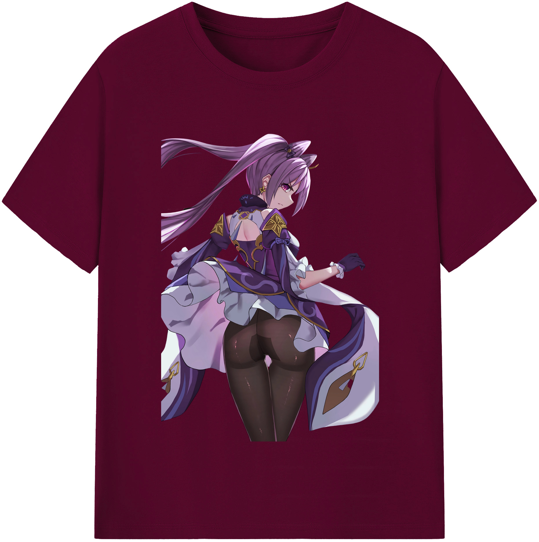 げんし神 刻晴 こくせい genshin Kokusei レディースカジュアルプリントTシャツ（綿100％）